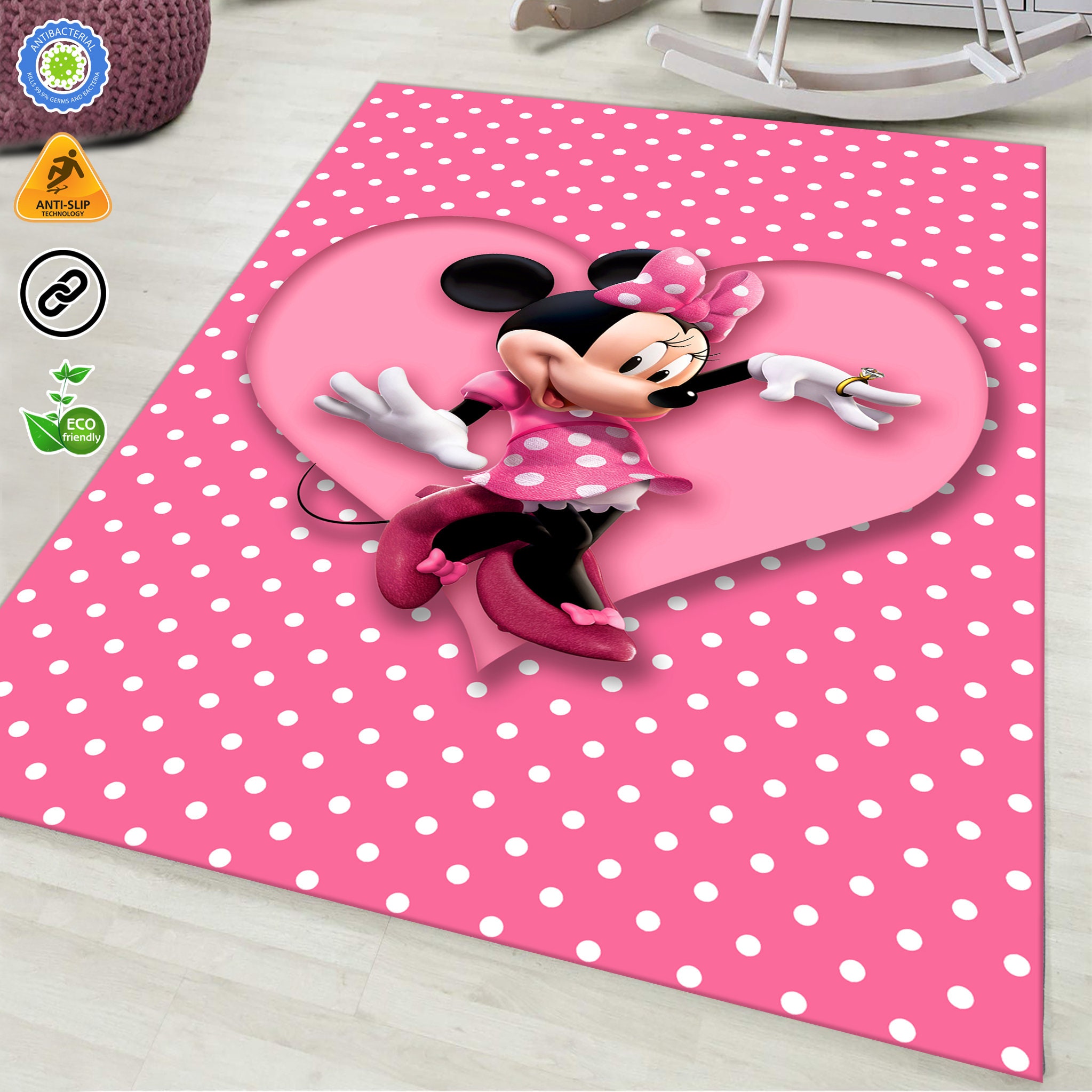 Discover Mickey Mouse Carpet, Minnie Mouse Carpet, Cute Carpet, Kids Room Decor, Baby Room Decor, Disney Rugs