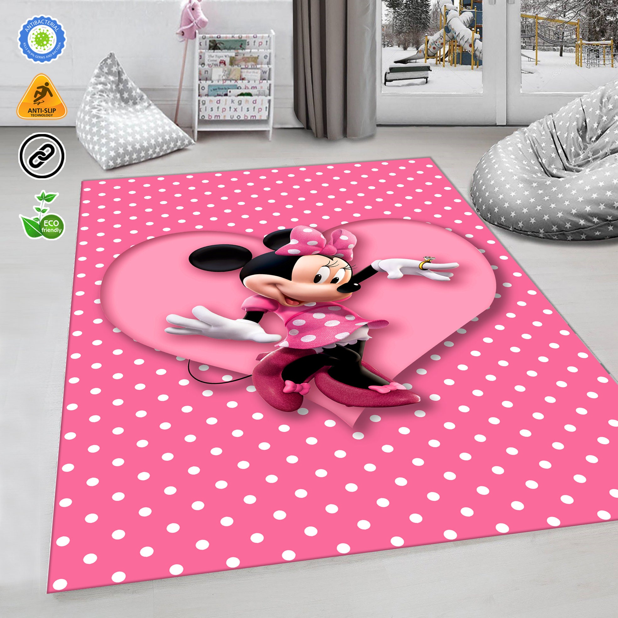 Discover Mickey Mouse Carpet, Minnie Mouse Carpet, Cute Carpet, Kids Room Decor, Baby Room Decor, Disney Rugs