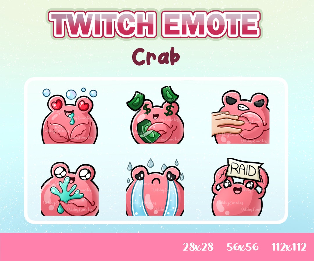 Crab Emotes Set for Streamers Spicy up Your Twitch, Discord, and