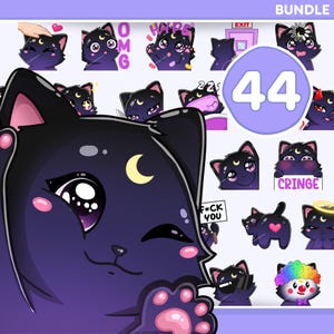 Moon Cat Emote, 44 Cat Emotes for Twitch, Discord, Tiktok, and Any Stream or Chat