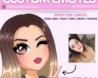 Custom emote Commission, custom emotes voor Twitch, Tiktok, Kick, Discord en alles Steam en chat - CHIBI EDITION