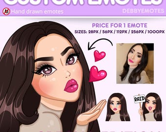 Custom emote Commission, custom emotes van foto voor Twitch, Tiktok, Kick, Discord en alles Steam en chat: SPECIALE EDITIE
