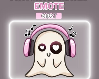 Animated Pink Ghost Twitch Emote (Digital Download)