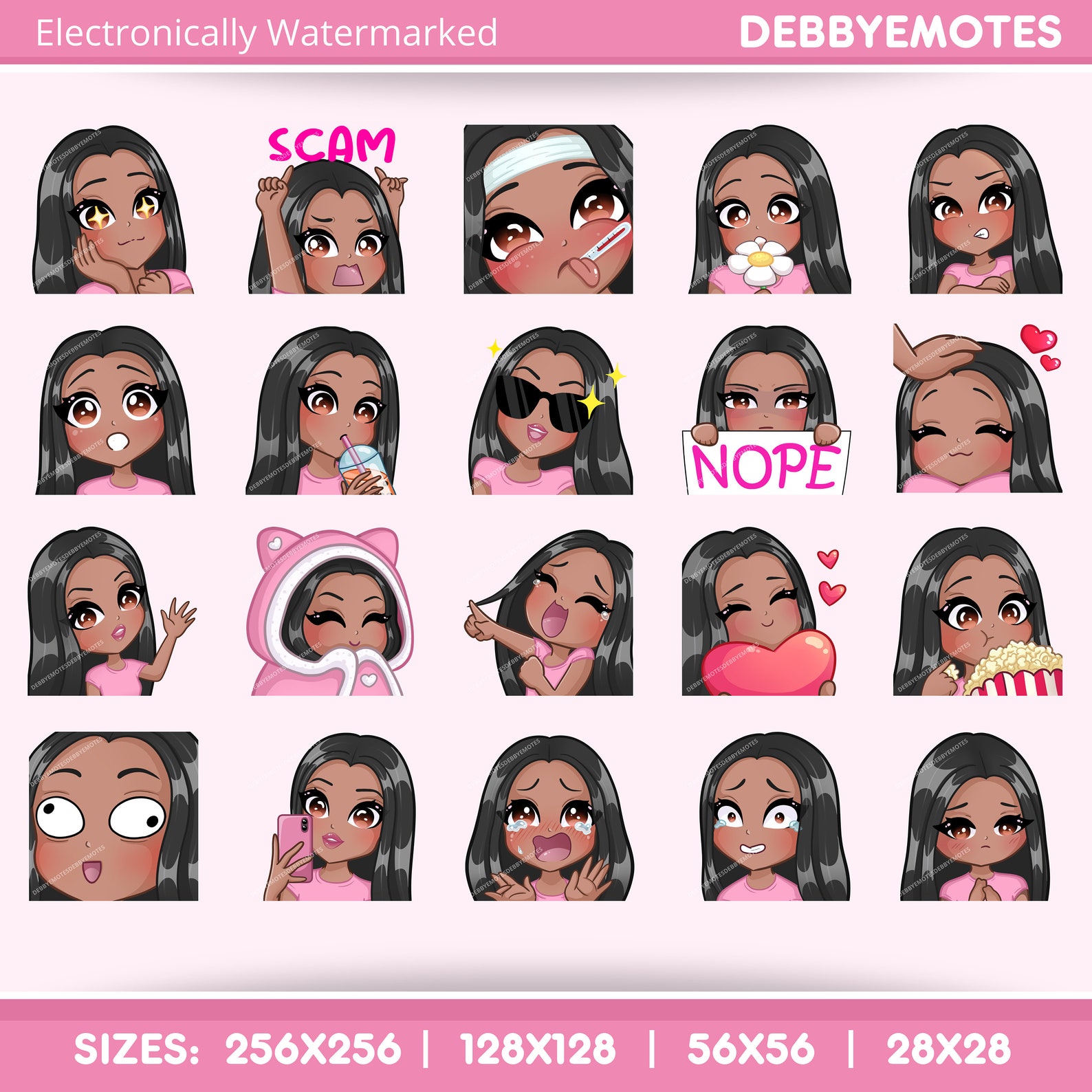 Black Girl Emotes, Bundle 85pcs for Discord, Twitch and Any Stream and ...