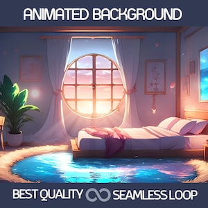 Vtuber Hintergrundanimation, animierter Raum für Vtuber, Vtuber ring, Vtuber assets