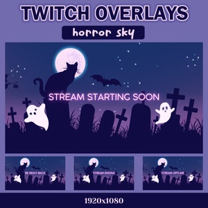 Cozy Twitch Overlay Stream Package, Halloween Animated Overlay - Twitch overlay cozy