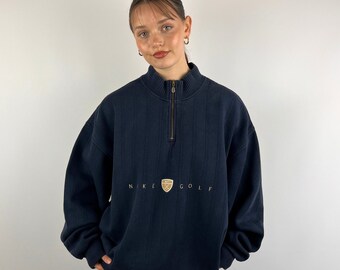 Vintage Y2K Navy Nike Golf Quarter Zip Sweatshirt