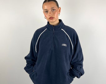 Y2K Deadstock Navy Umbro Quarter Zip Fleece