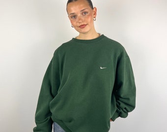 Vintage Y2K Forest Green Nike Sweatshirt