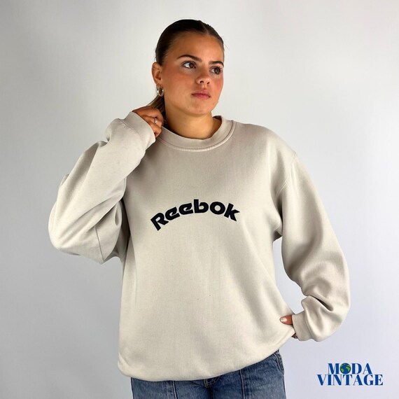 Beige reebok sweatshirt hotsell