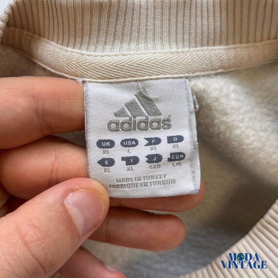 Vintage Early 00s Beige Adidas Sweatshirt - image 8