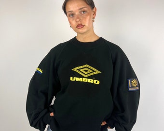 Vintage 90er Jahre Schwarzes Umbro Sweatshirt