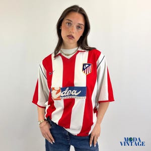 Ensemble Nike 2001/2002 Atletico Madrid Domicile Rouge et Blanc XL