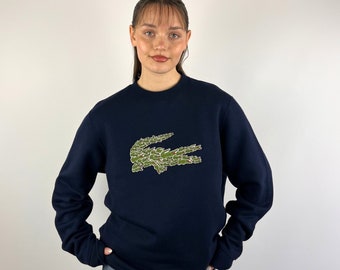 Sweat-shirt Lacoste bleu marine de l'an 2000