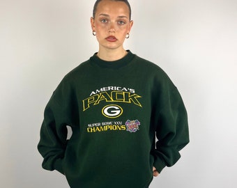 Felpa vintage anni '90 dei Green Bay Packers