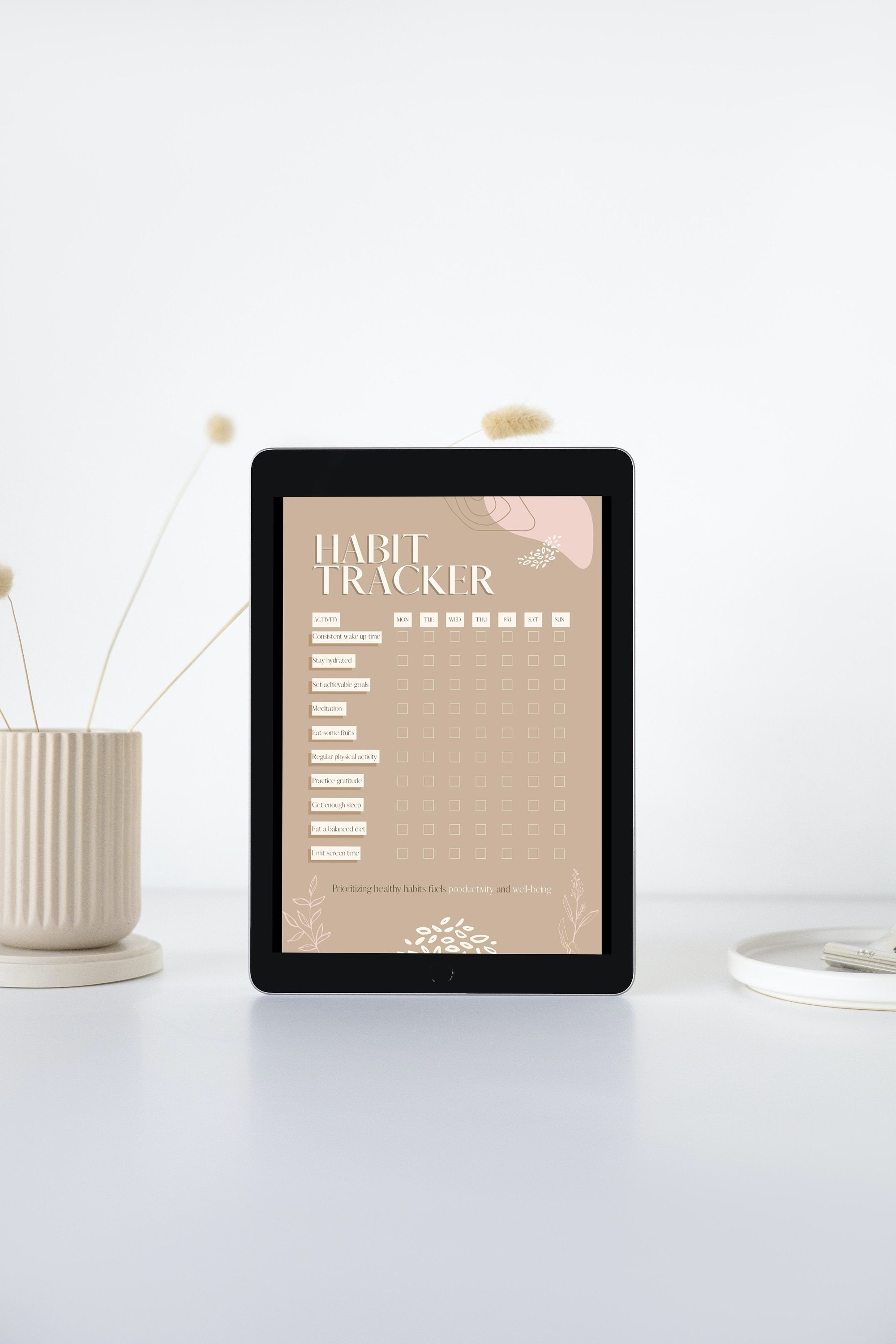 Minimal Aesthetic Printable Habit Tracker: Boost Productivity &amp; Stay ...
