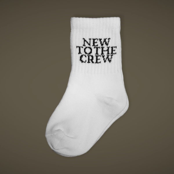 NEW TO the CREW - Baby / Kleinkind Socken - Partnerlook Statement Socken im Partnerlook- 100% Baumwolle