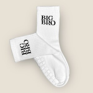 BIG BRO Baby / toddler socks partner look statement socks in partner look 100% cotton image 2