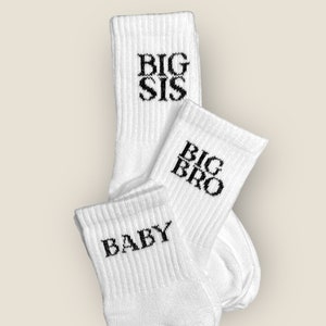 BIG BRO Baby / toddler socks partner look statement socks in partner look 100% cotton image 3