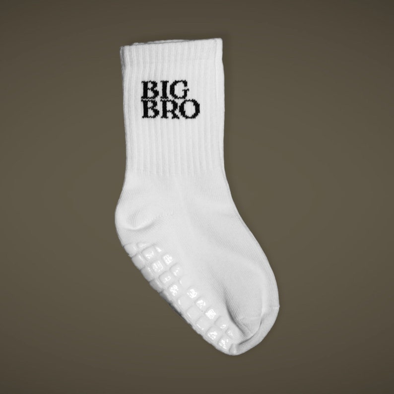 BIG BRO Baby / toddler socks partner look statement socks in partner look 100% cotton image 5