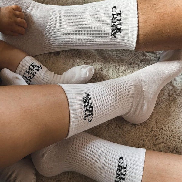 THE CREW - chaussettes pour toute la famille - chaussettes tendance au look partenaire 100% coton