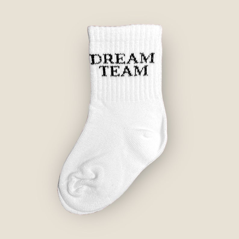 DREAM TEAM Statmentsocken für die ganze Familie Partnerlook Socken Geschenk Idee 100% Baumwolle Bild 3