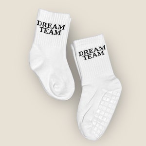 DREAM TEAM Statmentsocken für die ganze Familie Partnerlook Socken Geschenk Idee 100% Baumwolle Bild 4