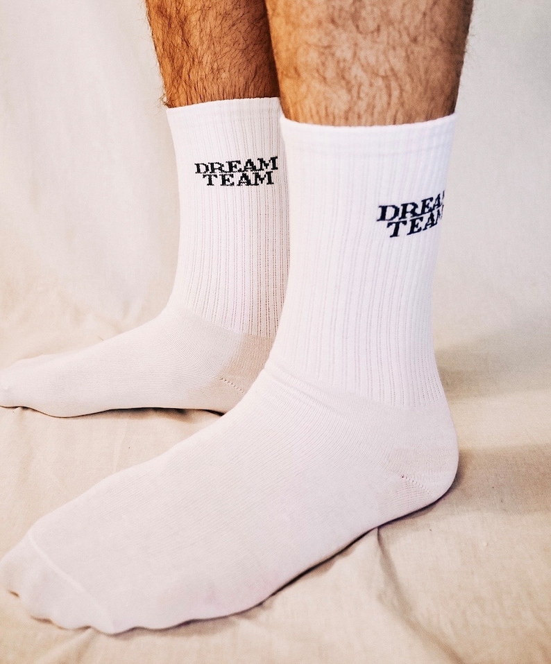 DREAM TEAM Statmentsocken für die ganze Familie Partnerlook Socken Geschenk Idee 100% Baumwolle Bild 6