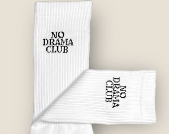 NO DRAMA CLUB - Mama Papa Socken, Partnerlook Socken für die Familie - 100% Baumwolle - Statement Socken, Geschenk Ideen