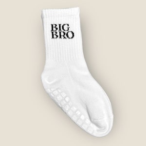 BIG BRO Baby / toddler socks partner look statement socks in partner look 100% cotton image 1