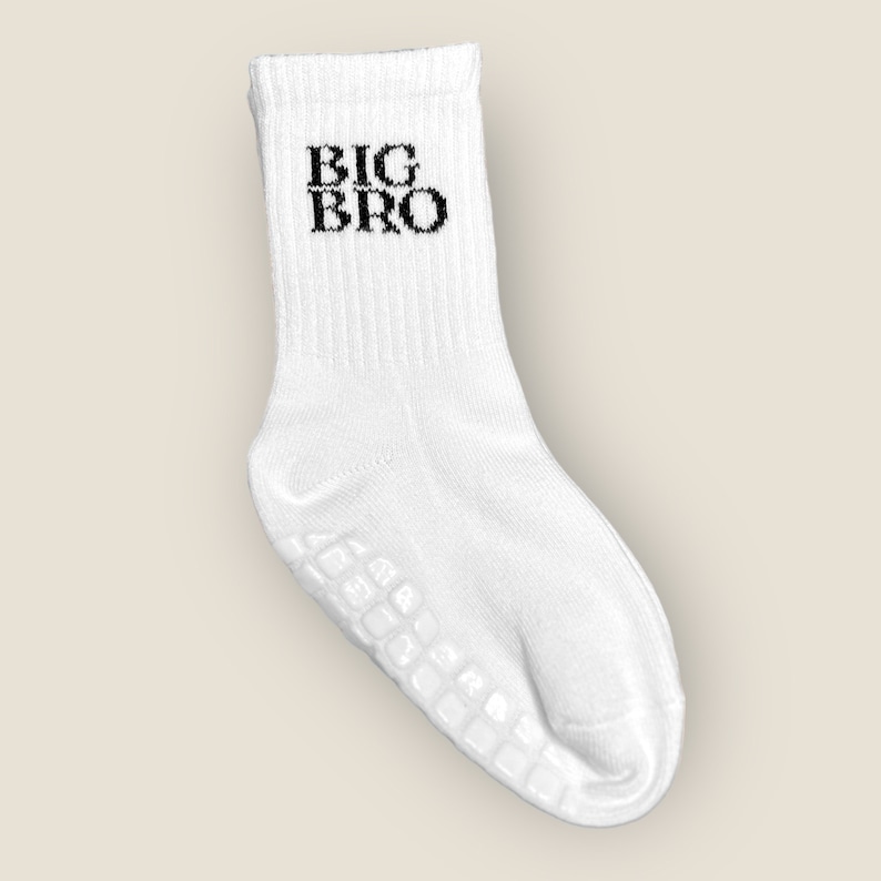 BIG BRO Baby / toddler socks partner look statement socks in partner look 100% cotton image 1