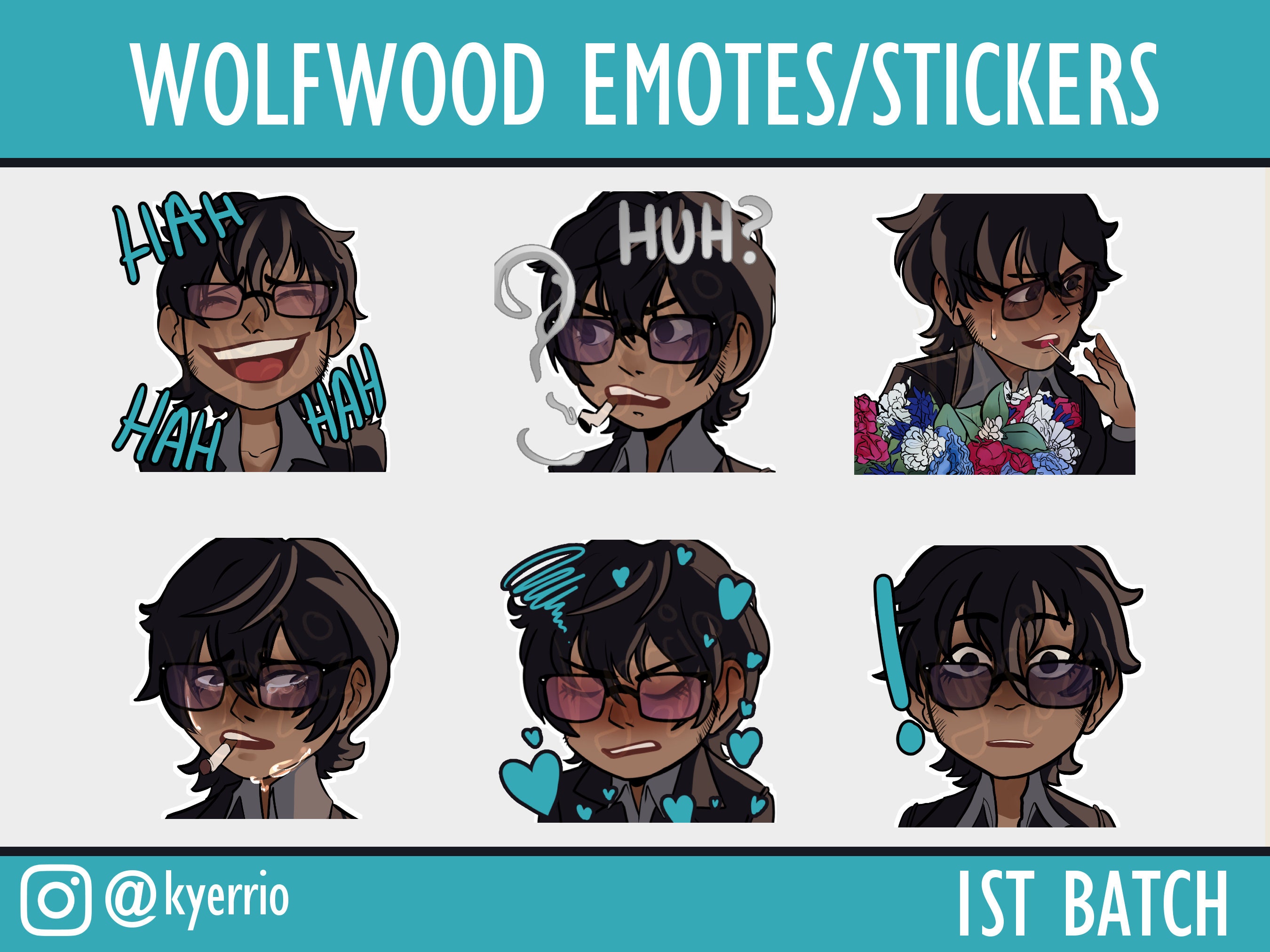 Trigun Stampede Nicholas D. Wolfwood Emotes and Stickers for