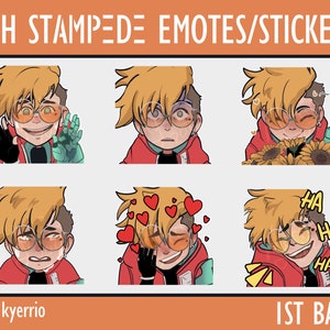 Trigun Stampede Vash die Stampede Emotes und Sticker für Discord, Twitch, Youtube, Livestreaming, Whatsapp, Telegram, Messenger.