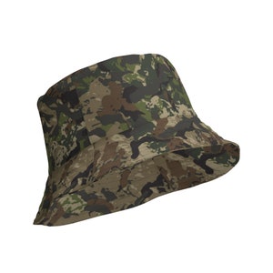 Camo Fishing or Hunting Hat Reversible With HD Old School Hunting Camo