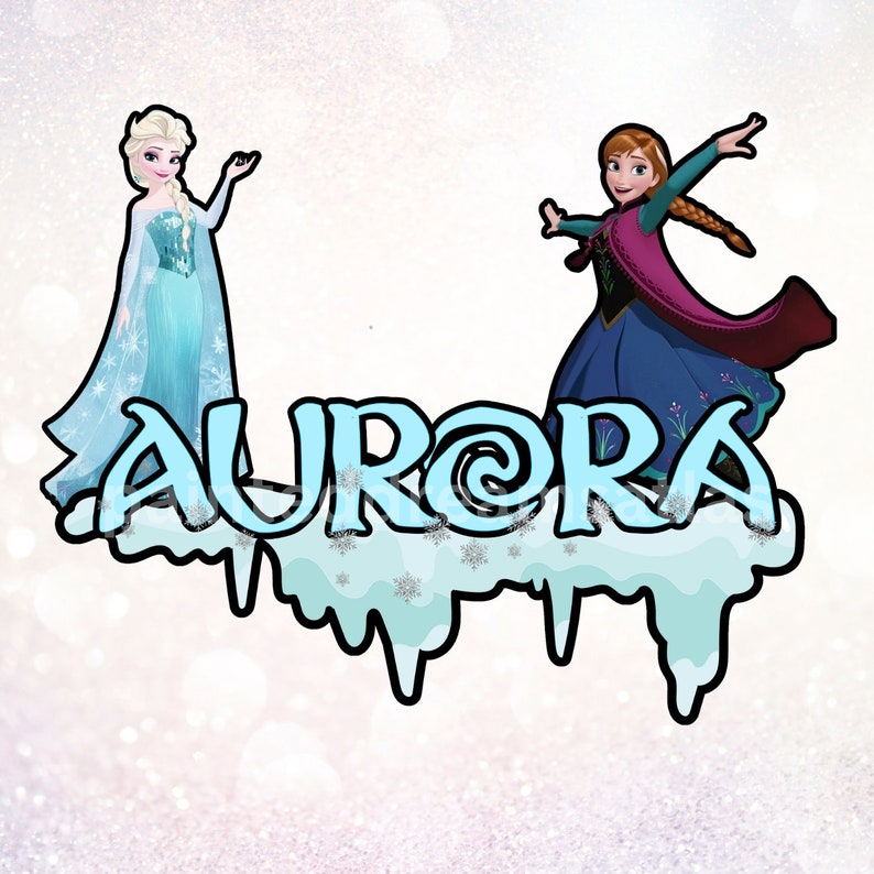 Frozen Printable Personalized Cake Topper Cake Topper Digital Birthday ...
