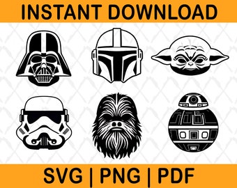 Star Wars Character SVG Set: Cricut & Silhouette Cut Files (Digital Download)
