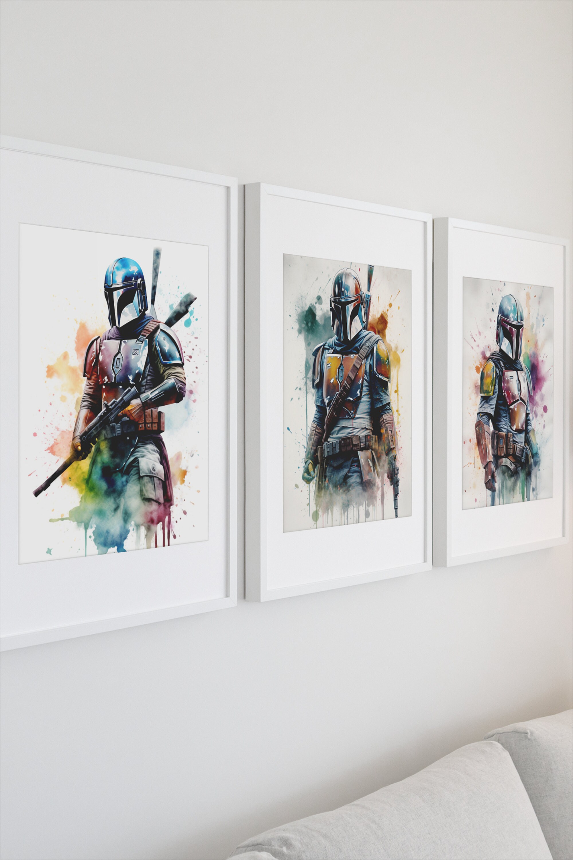 Star Wars Mandalorian Wall Art Decor Canvas Printing