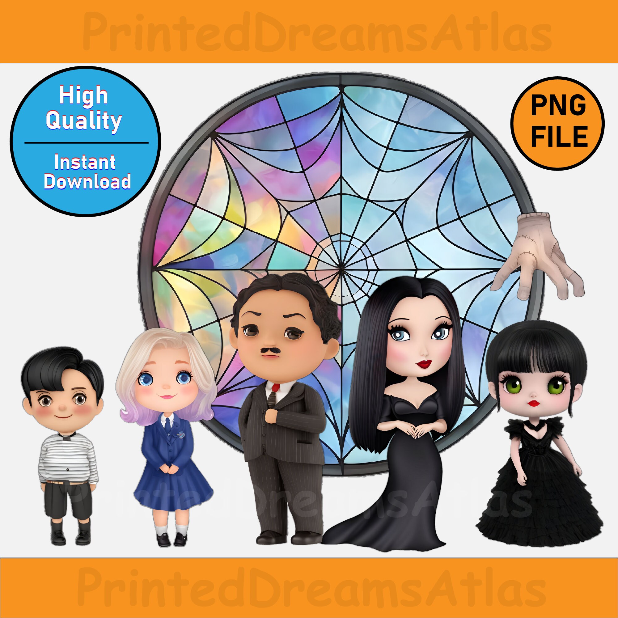 Wednesday Thing Sticker  Addams family characters, Halloween