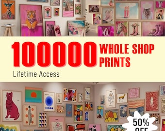 60,000 Maximalist Wall Art Mega Bundle – Trendy Printable Gallery Wall Decor, Eclectic Home Art Prints, Vintage Posters & Bauhaus Designs,