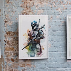 Toile Ahsoka Tano – Star Wars Mandalorian – Déco Murale – Verticale  – Neuf