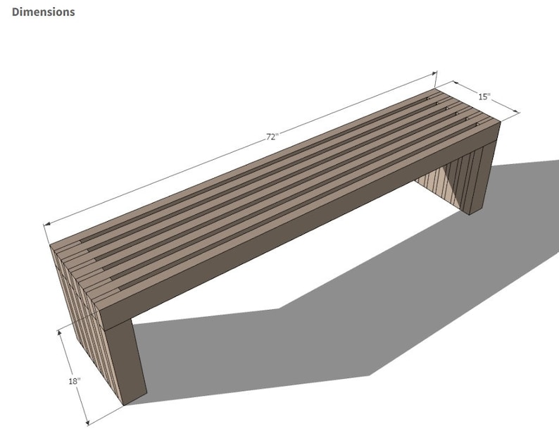 Modern Easy Slatted Bench Top Outdoor Wood Bench Garden Etsy
