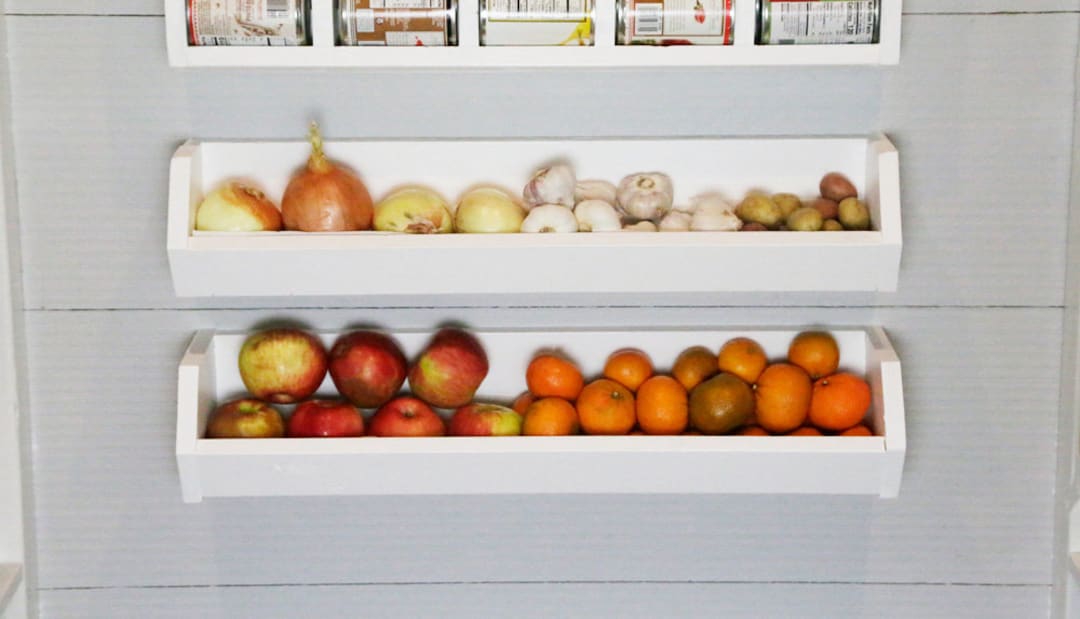 Wall Mounted Can Organizer, Wood Wall Can Organizer, Food Organizer