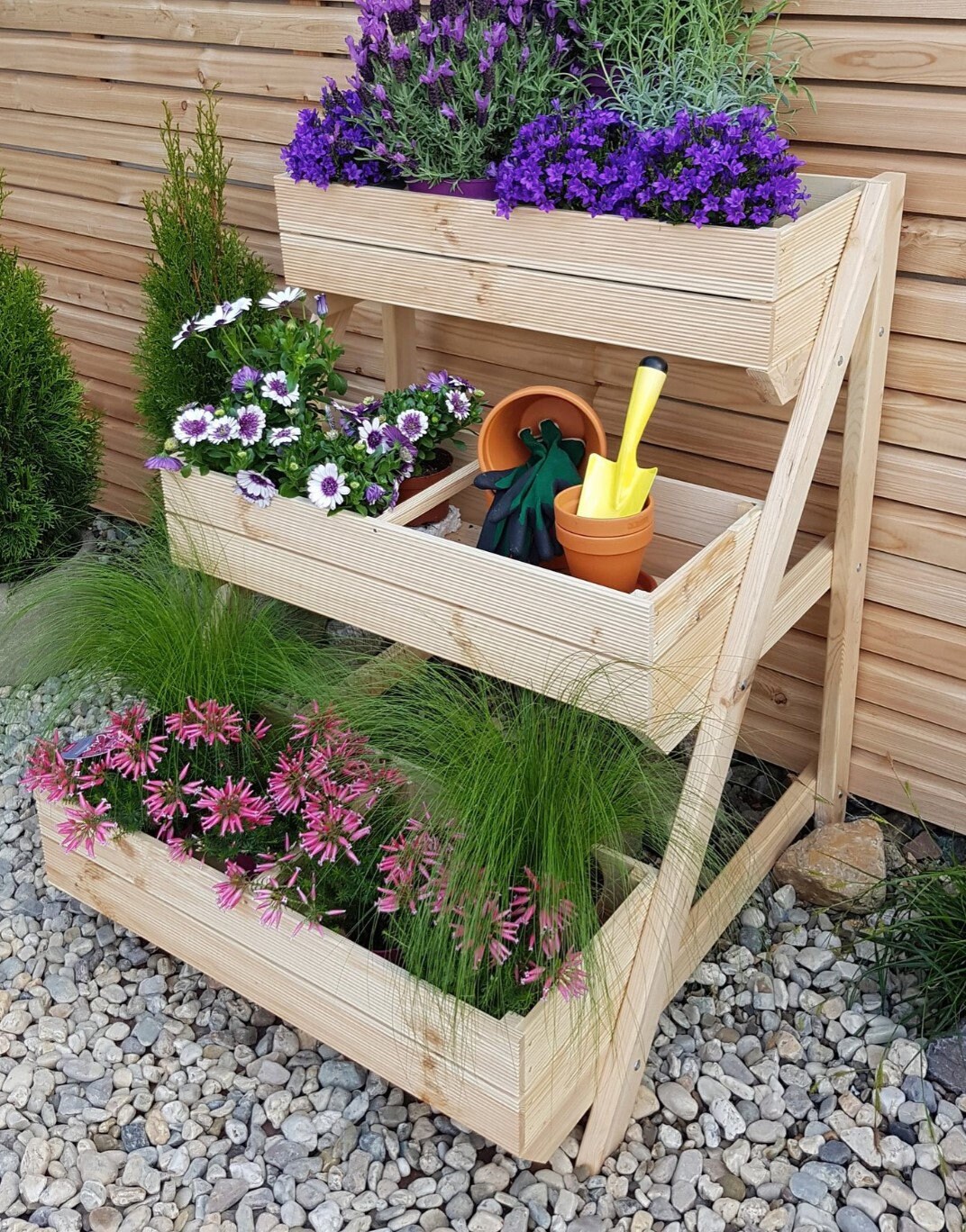 Raised Planter Box Plans, 3 Tier Planter Stand Plans, Garden Planter