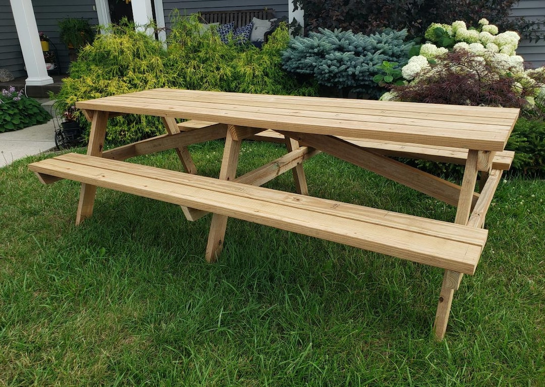 DIY Long Wood Picnic Table Plan, Patio Picnic Table Plans, Garden Table