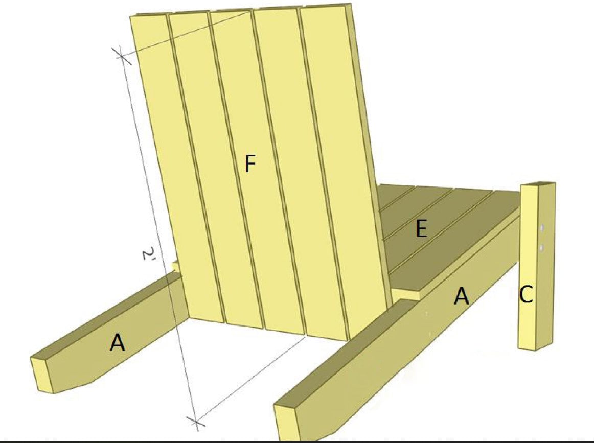 Classic Adirondack Chair Plans DIY Garden Chair Outdoor Etsy