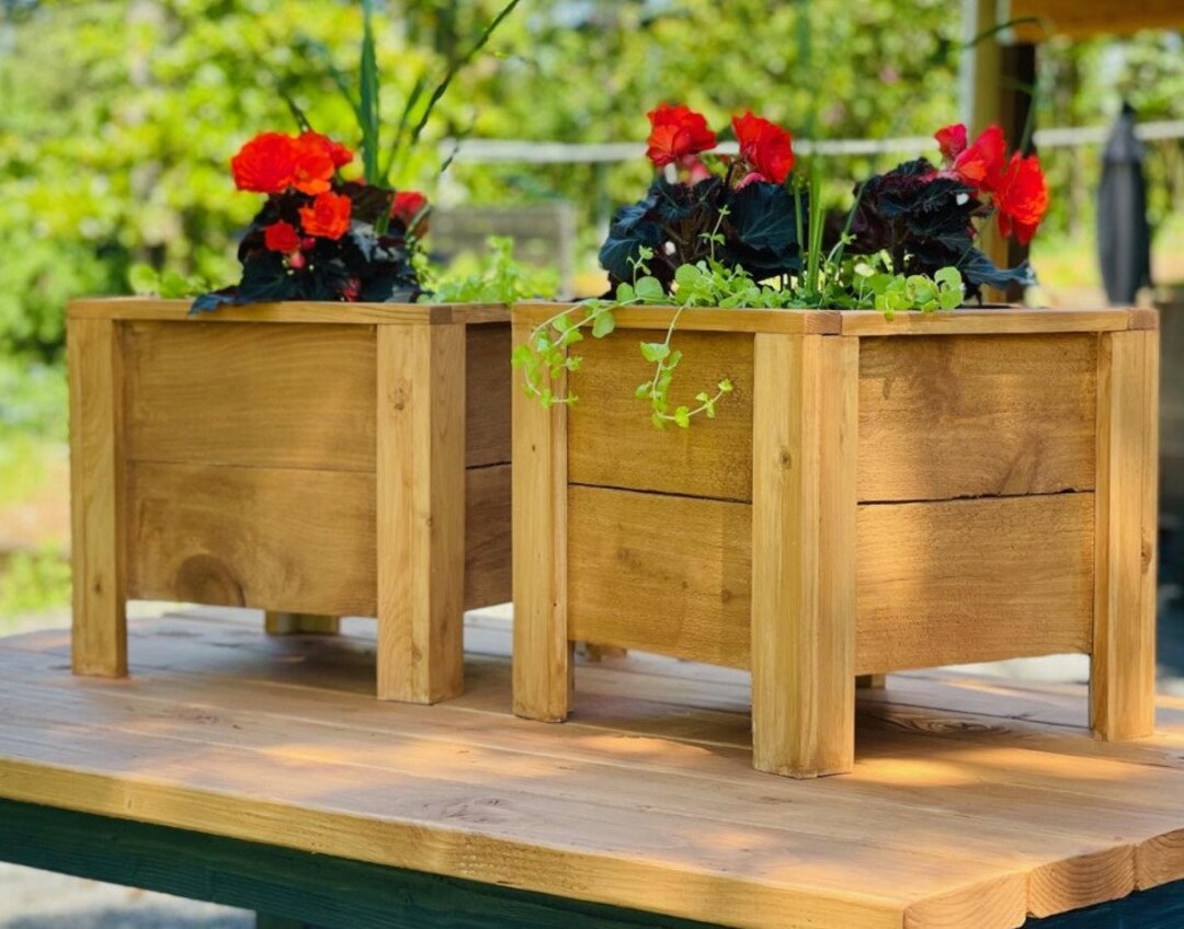 Cedar Planter Box Planter Build Plan Cedar Flower Box Plans Etsy