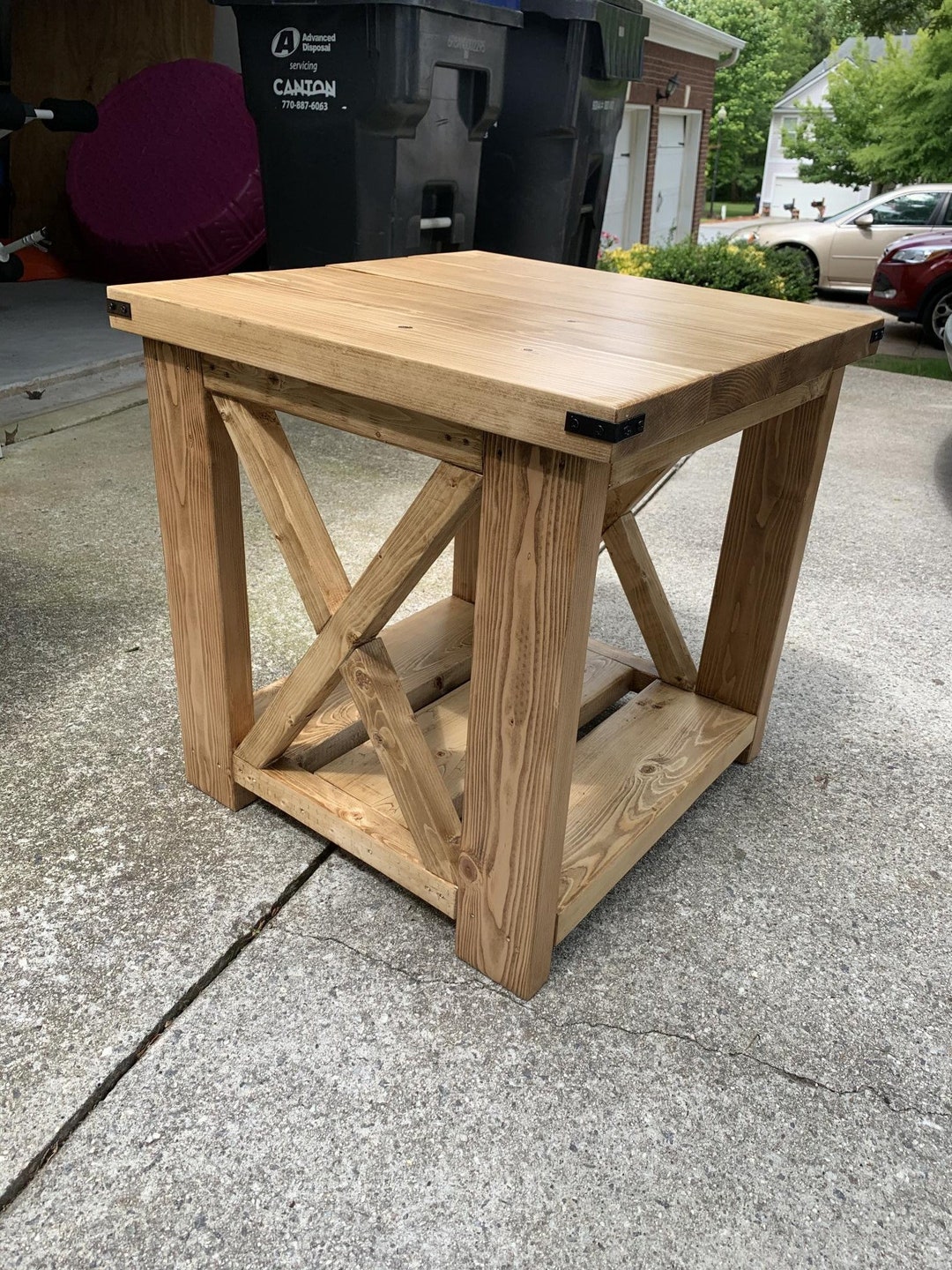 Simple Farmhouse End Table Plans, Easy Side Table Plans, Small Table, Outdoor Table Plans PDF