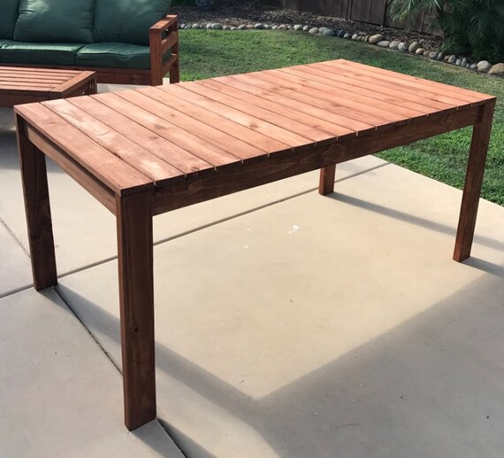 Simple Outdoor Dining Table Garden Table Backyard Furniture PDF
