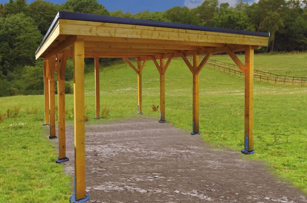 Carport Plan 20'x10', Modern Simple Carport Plan, One Car Carport Plan