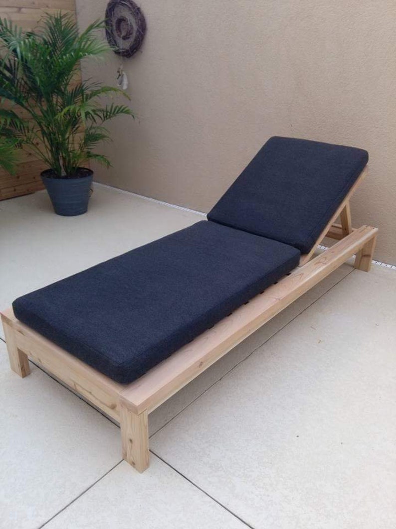 Outdoor Chaise Lounge Chair, Woodworking Plans, Modern Single Outdoor